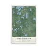 Map of Lake Tomahawk, Wisconsin, 12 x 18 inch unframed archival matte print