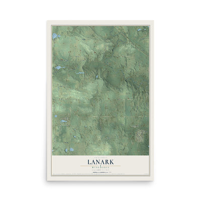 Map of Lanark, Wisconsin, 12 x 18 inch unframed archival matte print