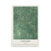 Map of Langlade, Wisconsin, 12 x 18 inch unframed archival matte print