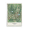 Map of Lannon, Wisconsin, 12 x 18 inch unframed archival matte print