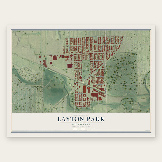 Layton Park, Wisconsin map print, the full design