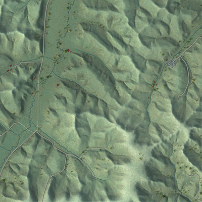 Close-up of the map of Leon, Monroe County, Wisconsin print showing street and building detail