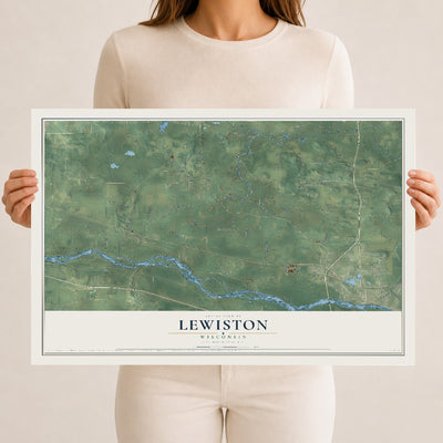 Map of Lewiston, Wisconsin, 12 x 18 inch unframed archival matte print