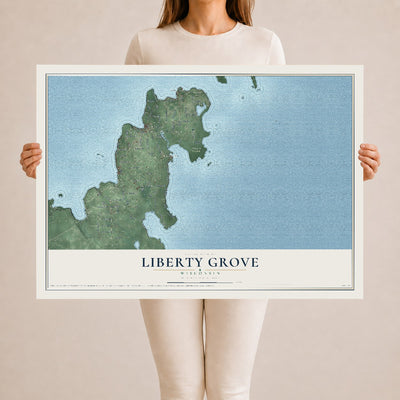 Map of Liberty Grove, Wisconsin, 24 x 36 inch unframed archival matte print