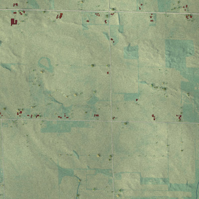 Second close-up of the map of Lima, Rock County, Wisconsin print showing more streets and buildings