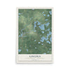 Map of Lincoln, Vilas County, Wisconsin, 12 x 18 inch unframed archival matte print