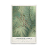Map of Linden, Wisconsin, 12 x 18 inch unframed archival matte print