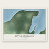 Little Sturgeon, Wisconsin map print, the full design