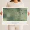 Map of Livingston, Wisconsin, 12 x 18 inch unframed archival matte print