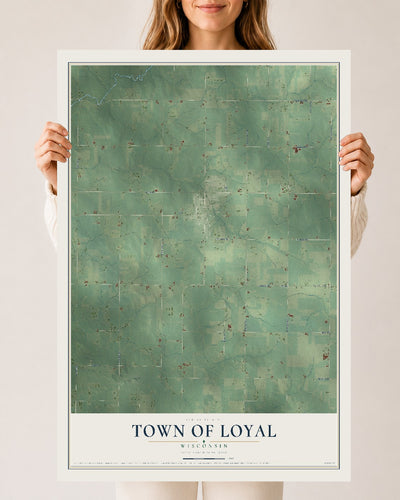 Map of the Town of Loyal, Wisconsin, 24 x 36 inch unframed archival matte print