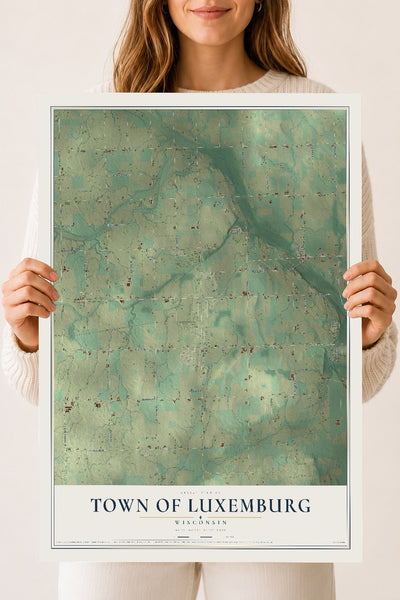 Map of the Town of Luxemburg, Wisconsin, 18 x 24 inch unframed archival matte print