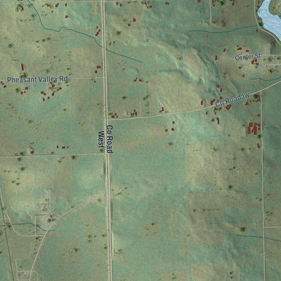 Second close-up of the map of Lyndon, Sheboygan County, Wisconsin print showing more streets and buildings