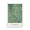 Map of Maple Plain, Wisconsin, 12 x 18 inch unframed archival matte print