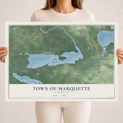 Map of the Town of Marquette, Wisconsin, 18 x 24 inch unframed archival matte print