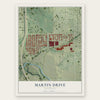 Martin Drive, Wisconsin map print, the full design