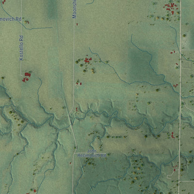Second close-up of the map of the Town of Mason, Wisconsin print showing more streets and buildings