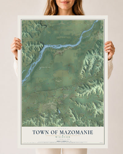 Map of the Town of Mazomanie, Wisconsin, 24 x 36 inch unframed archival matte print