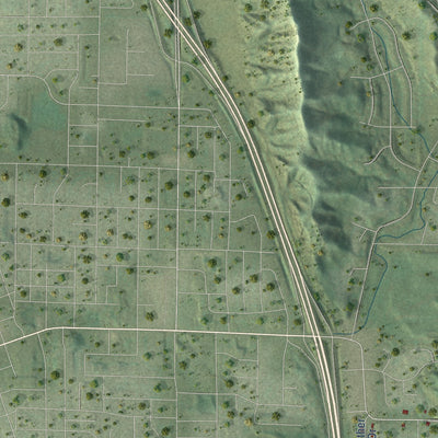 Close-up of the map of Medary, Wisconsin print showing street and building detail