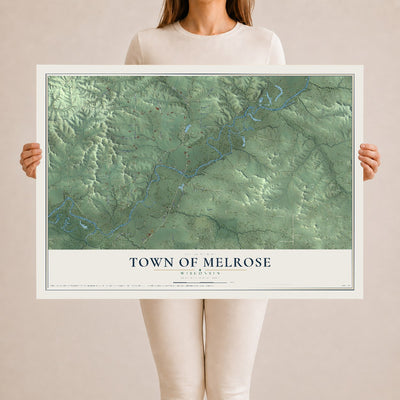 Map of the Town of Melrose, Wisconsin, 24 x 36 inch unframed archival matte print