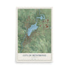 Map of Menomonie, Wisconsin, 12 x 18 inch unframed archival matte print