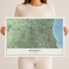 Map of Mequon, Wisconsin, 12 x 18 inch unframed archival matte print