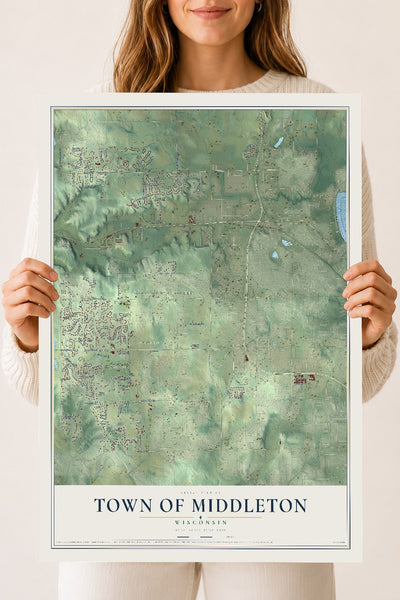 Map of the Town of Middleton, Wisconsin, 18 x 24 inch unframed archival matte print