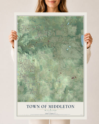 Map of the Town of Middleton, Wisconsin, 24 x 36 inch unframed archival matte print