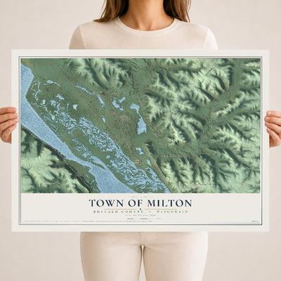 Map of the Town of Milton, Buffalo County, Wisconsin, 18 x 24 inch unframed archival matte print