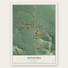Mindoro, Wisconsin map print, the full design