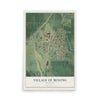 Map of Minong, Wisconsin, 12 x 18 inch unframed archival matte print