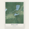 Mole Lake, Wisconsin map print, the full design