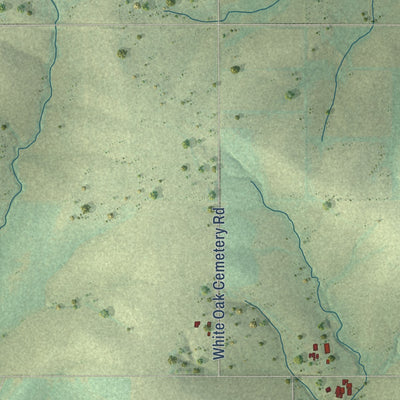 Close-up of the map of Monticello, Lafayette County, Wisconsin print showing street and building detail