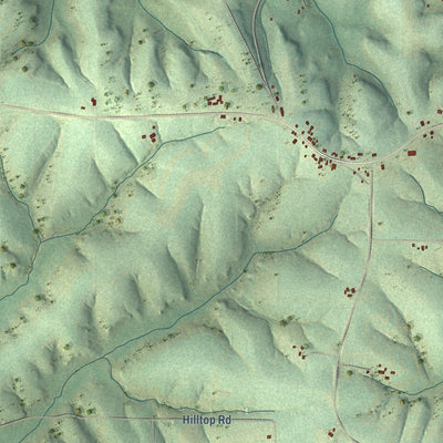 Second close-up of the map of Mount Ida, Wisconsin print showing more streets and buildings