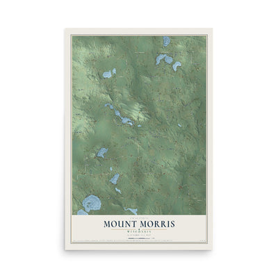 Map of Mount Morris, Wisconsin, 12 x 18 inch unframed archival matte print