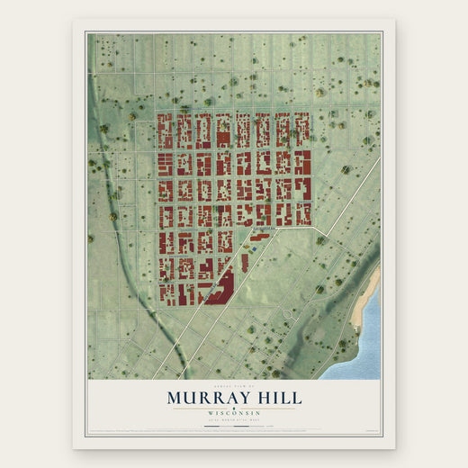 Murray Hill, Wisconsin map print, the full design