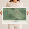 Map of New Auburn, Wisconsin, 12 x 18 inch unframed archival matte print