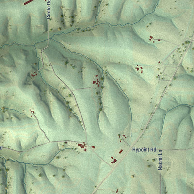 Second close-up of the map of North Lancaster, Wisconsin print showing more streets and buildings