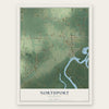 Northport, Wisconsin map print, the full design