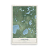 Map of Oakland, Burnett County, Wisconsin, 12 x 18 inch unframed archival matte print