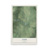 Map of Oasis, Wisconsin, 12 x 18 inch unframed archival matte print