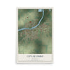 Map of Omro, Wisconsin, 12 x 18 inch unframed archival matte print