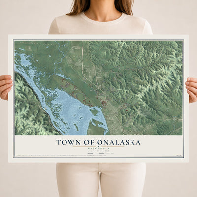 Map of the Town of Onalaska, Wisconsin, 18 x 24 inch unframed archival matte print
