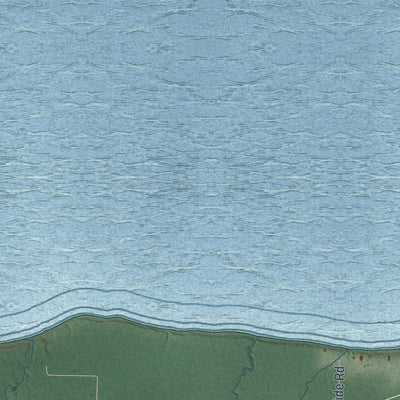 Second close-up of the map of Orienta, Wisconsin print showing more streets and buildings