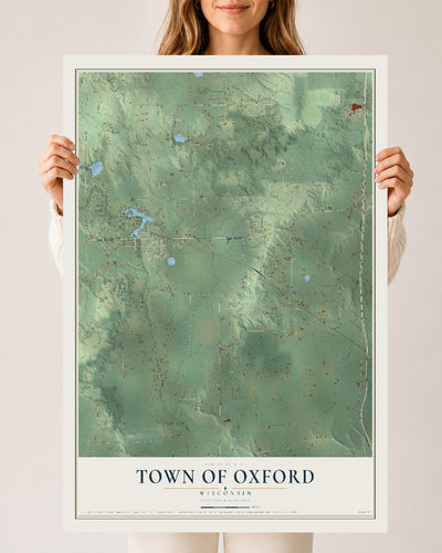 Map of the Town of Oxford, Wisconsin, 24 x 36 inch unframed archival matte print