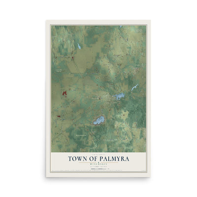 Map of the Town of Palmyra, Wisconsin, 12 x 18 inch unframed archival matte print
