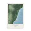 Map of Pensaukee, Wisconsin, 12 x 18 inch unframed archival matte print