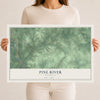 Map of Pine River, Wisconsin, 12 x 18 inch unframed archival matte print
