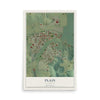 Map of Plain, Wisconsin, 12 x 18 inch unframed archival matte print