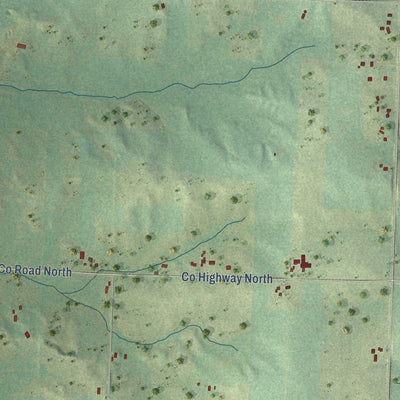 Close-up of the map of Pleasant Valley, St. Croix County, Wisconsin print showing street and building detail