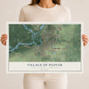 Map of Plover, Wisconsin, 12 x 18 inch unframed archival matte print